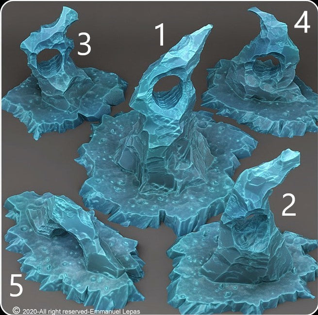 Sharp-edged glacier remains