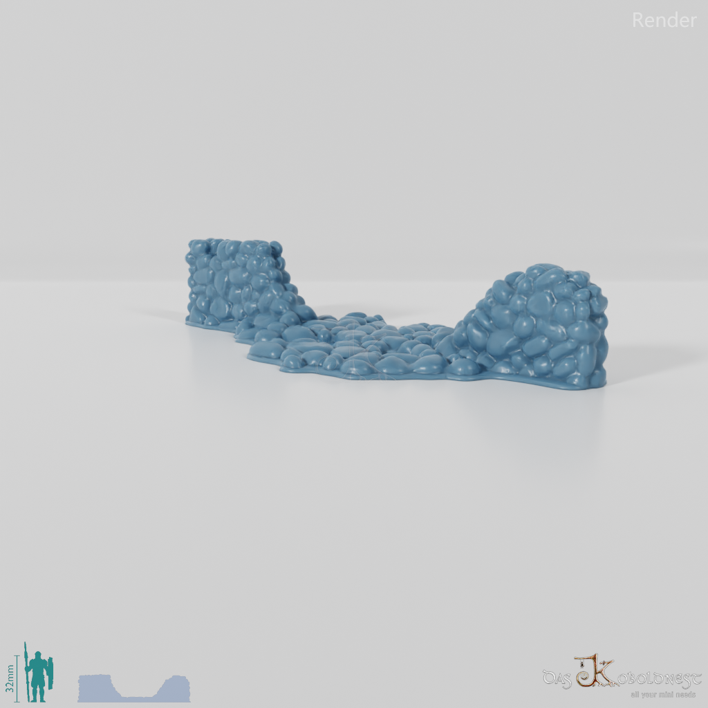 Wall - Low natural stone wall - Collapsed wall segment