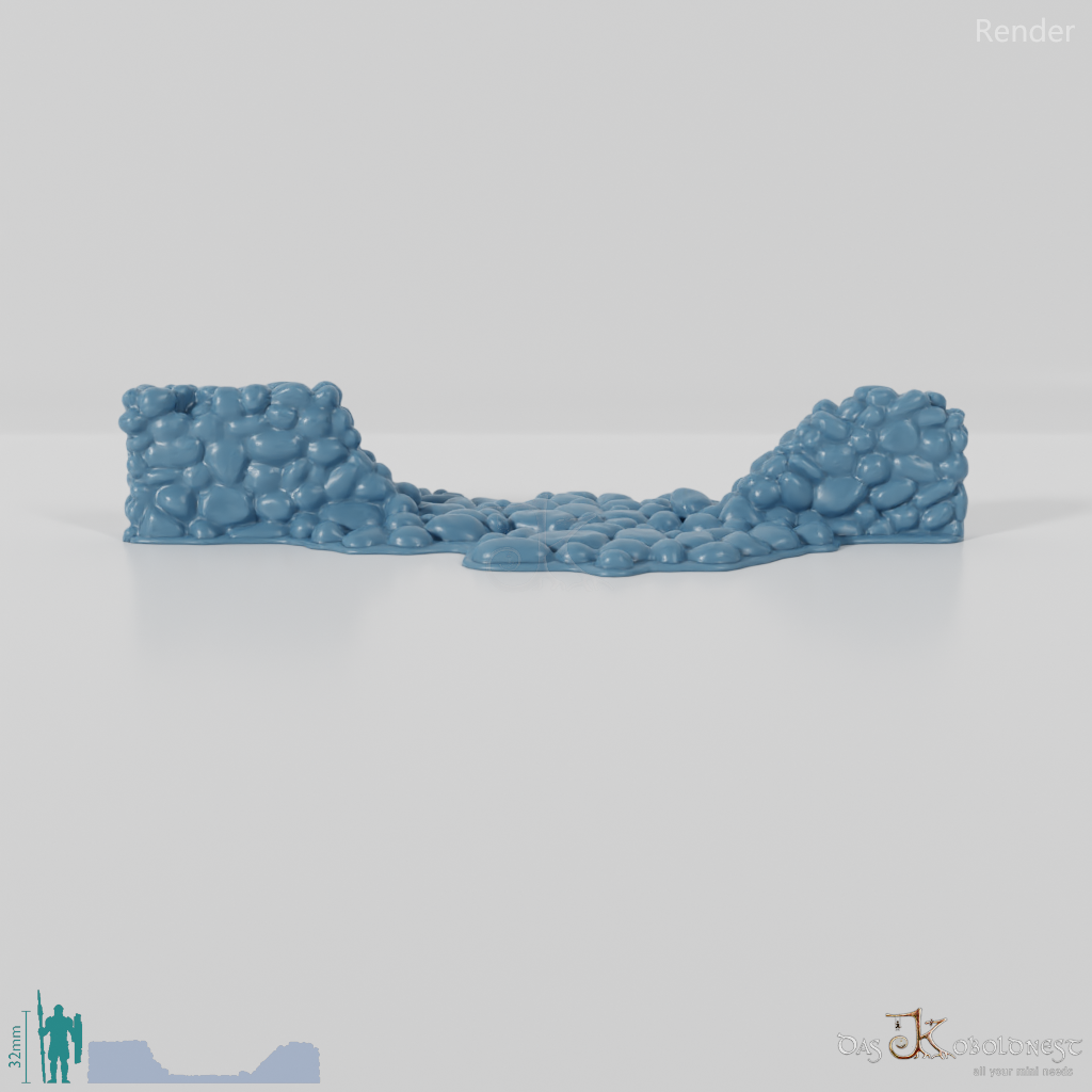 Wall - Low natural stone wall - Collapsed wall segment