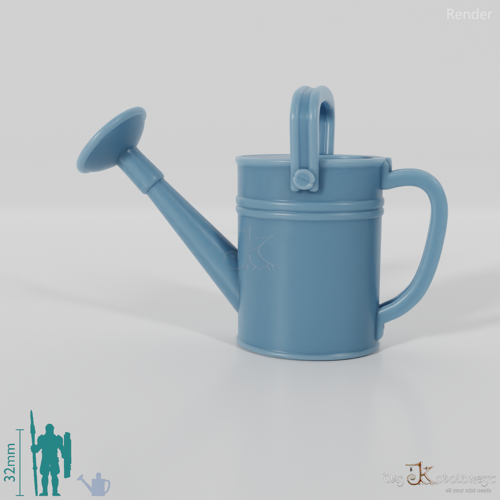 Große Metallgießkanne