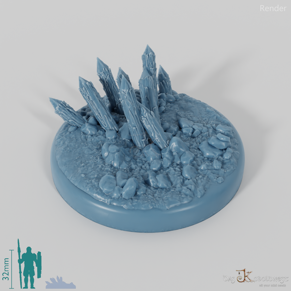 Bases with wooden palisade (round)