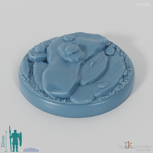 Bases with Flat Rocks (Round)