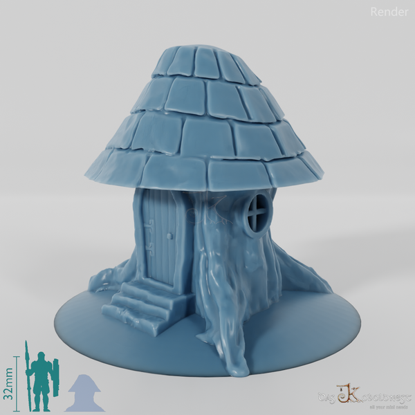 House - cottage in tree stump