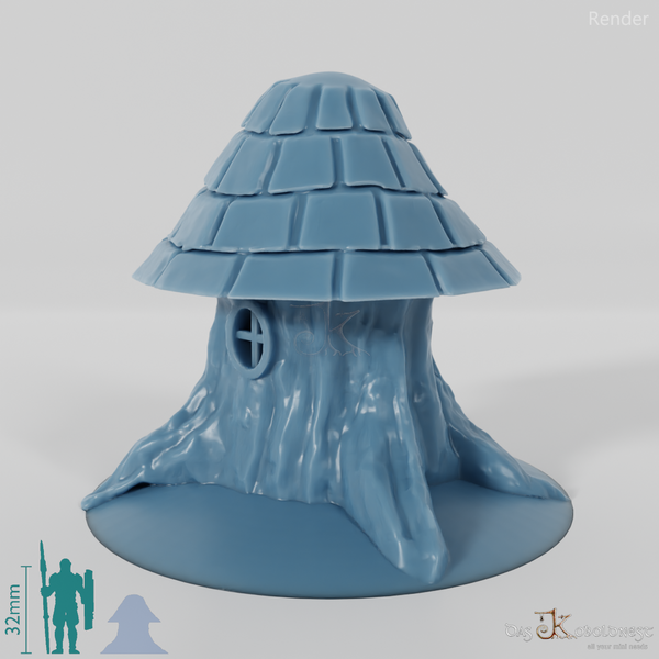 House - cottage in tree stump