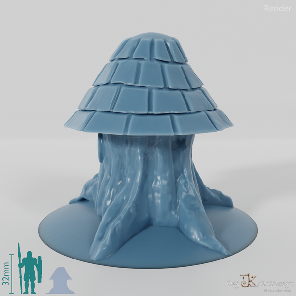 House - cottage in tree stump