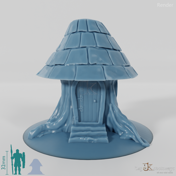 House - cottage in tree stump