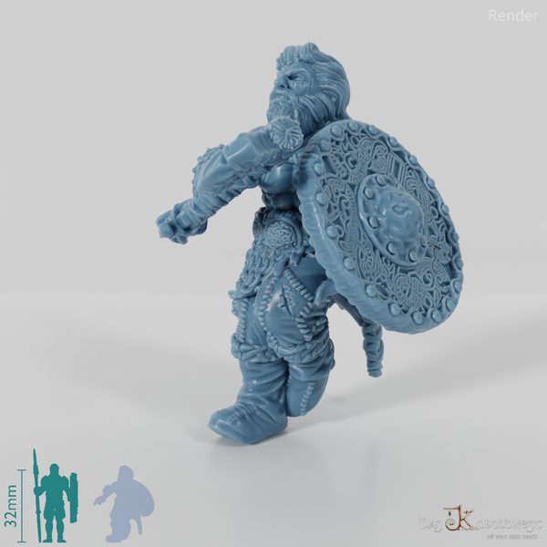 Viking with ax and shield