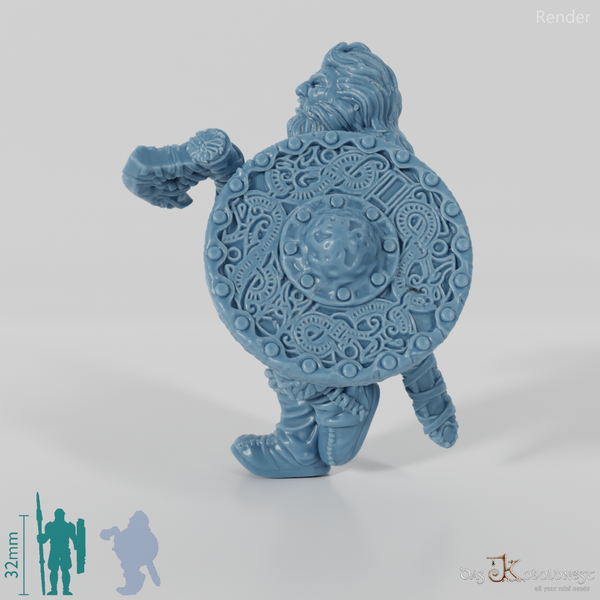 Viking with ax and shield