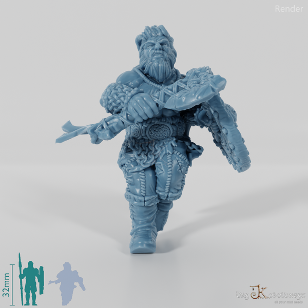 Viking with ax and shield