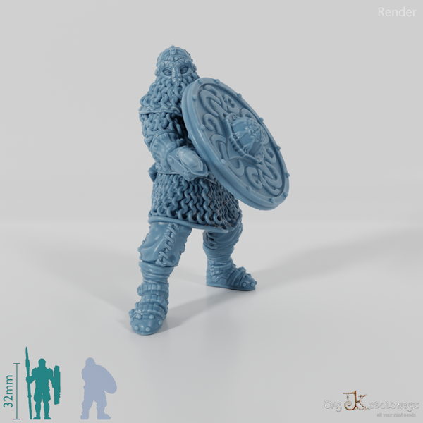 Viking with short sword and shield