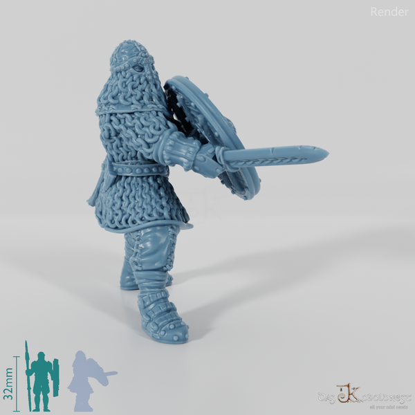 Viking with short sword and shield