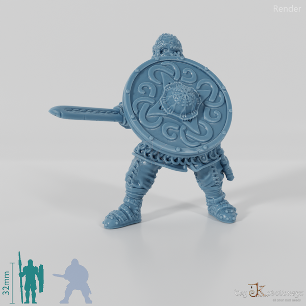Viking with short sword and shield