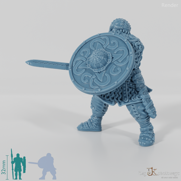 Viking with short sword and shield