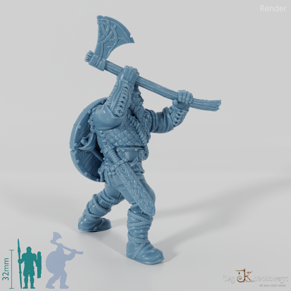 Viking with a two-handed axe