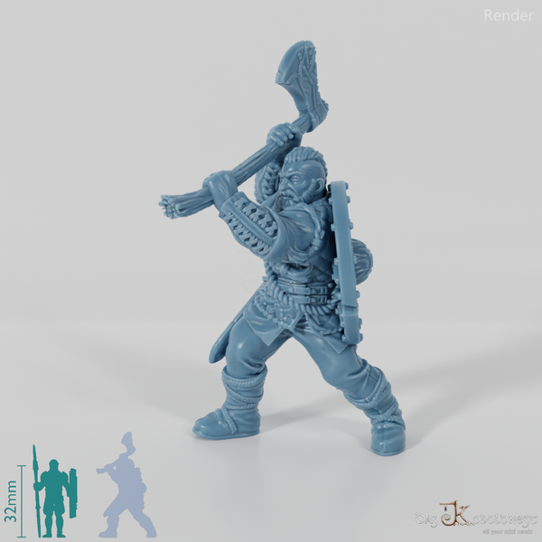 Viking with a two-handed axe