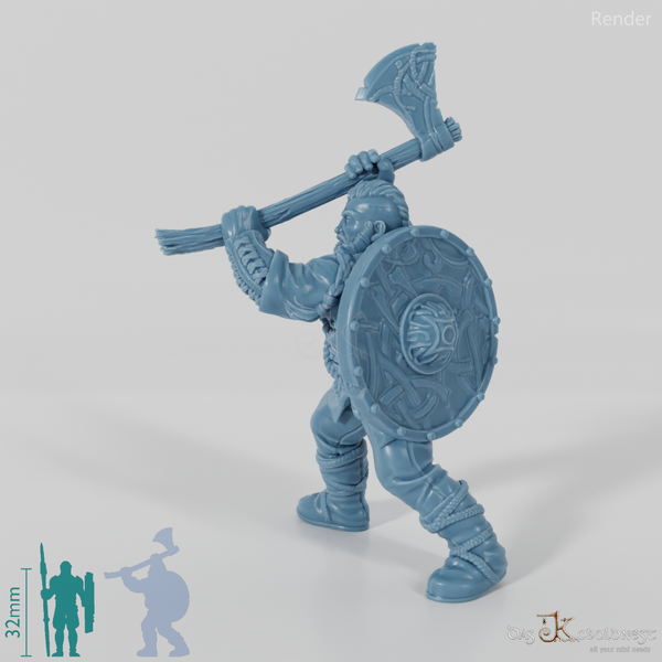 Viking with a two-handed axe