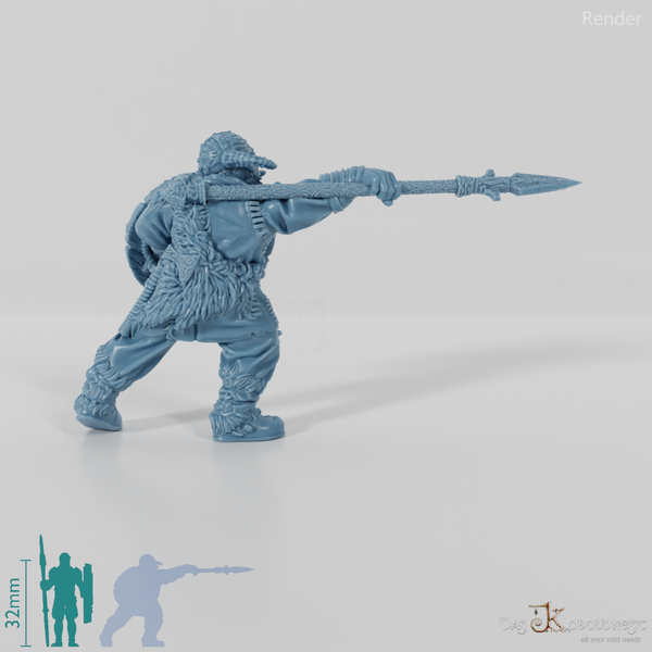 Wikinger mit Speer und Schild