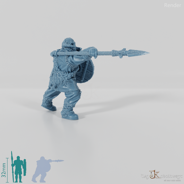 Wikinger mit Speer und Schild