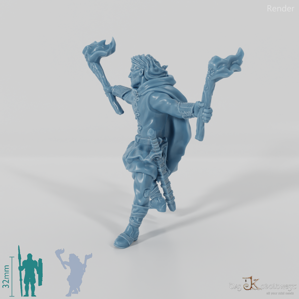 Aranglor, Menschen-Waldläufer mit Fackeln