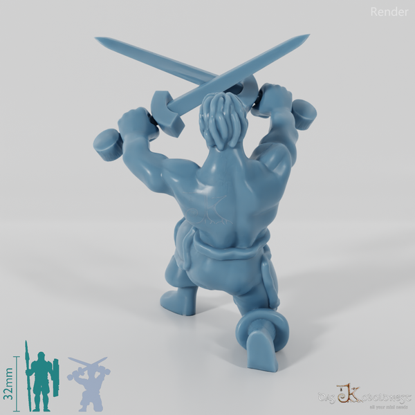 Kneeling swordsman 01