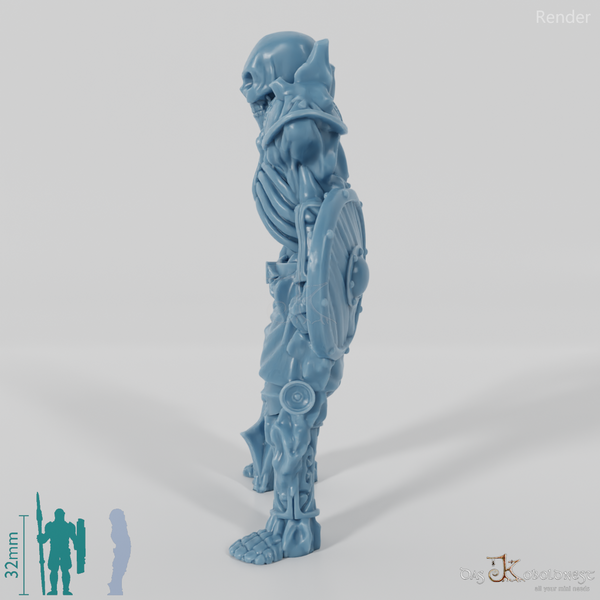 Eisiges Skelett (Streitkolben und Schild)