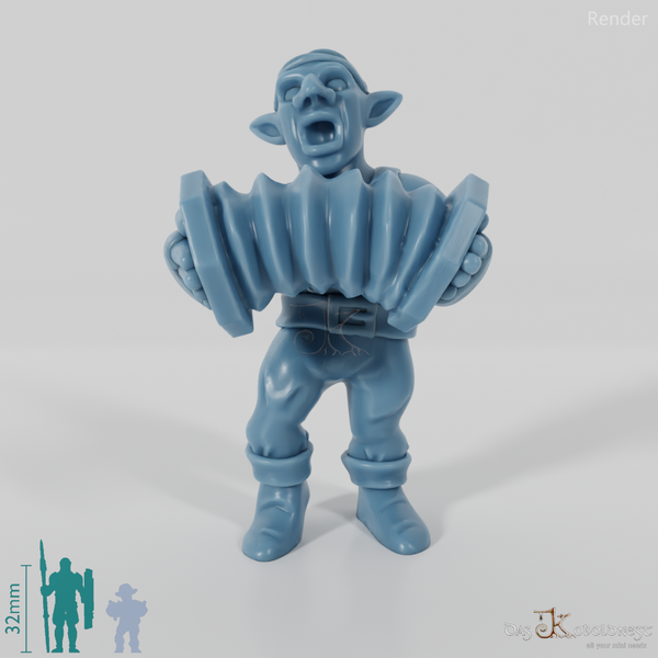 Gnome bard with concertina