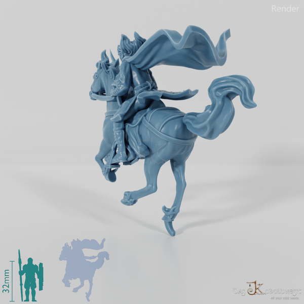 Golloccel, Elvish military leader on horseback