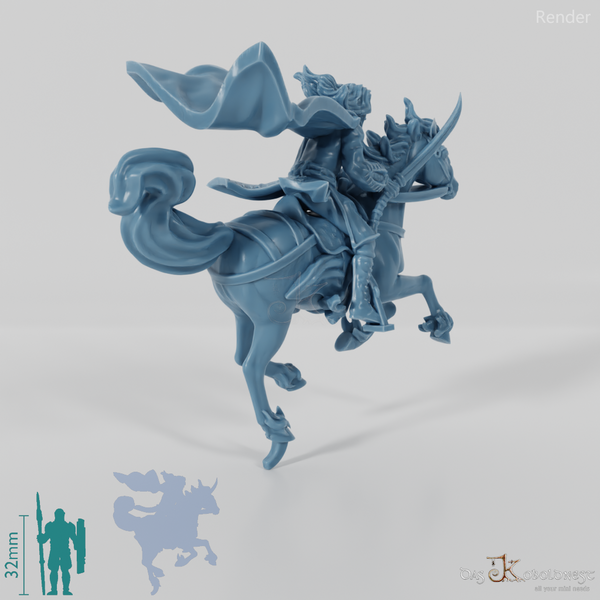 Golloccel, Elvish military leader on horseback