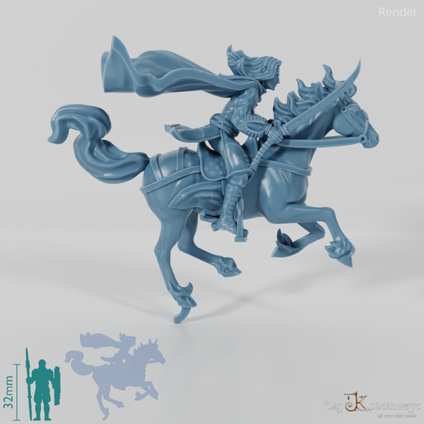 Golloccel, Elvish military leader on horseback