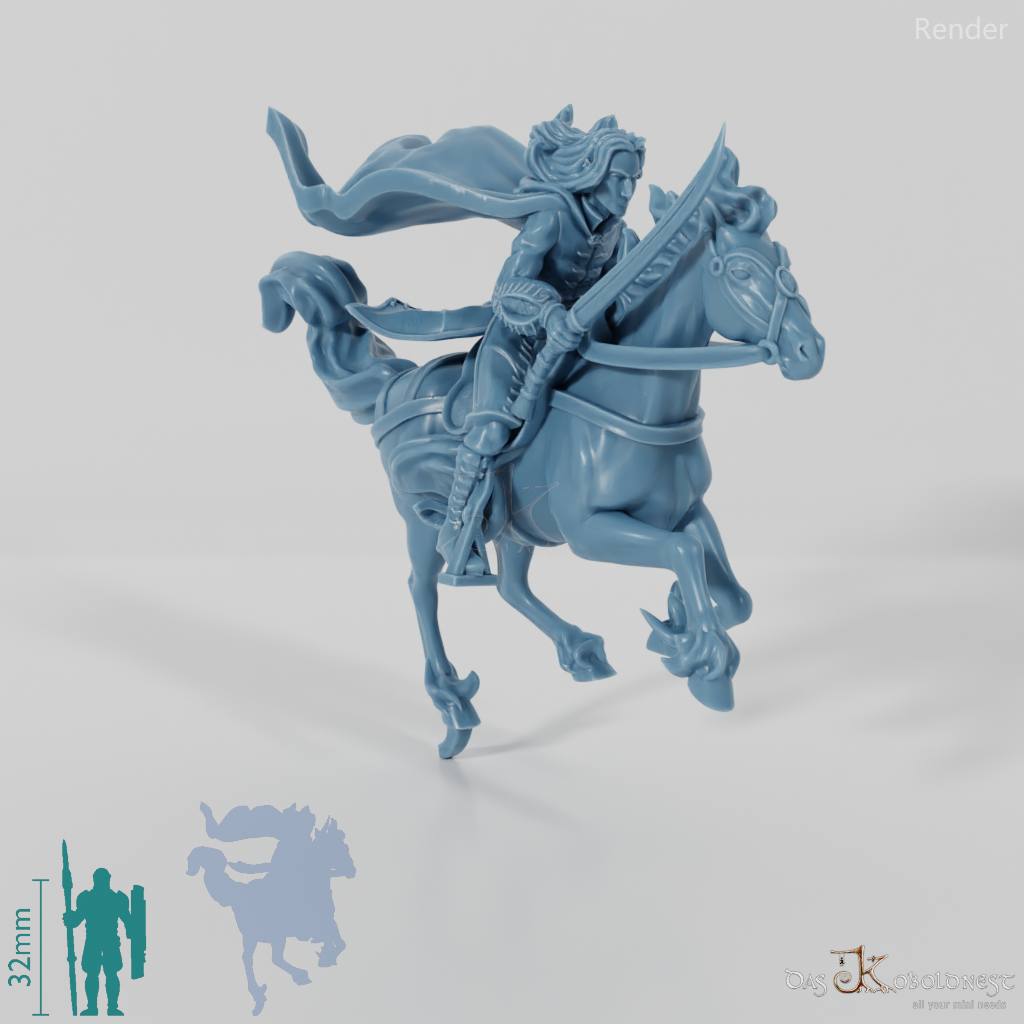 Golloccel, Elvish military leader on horseback