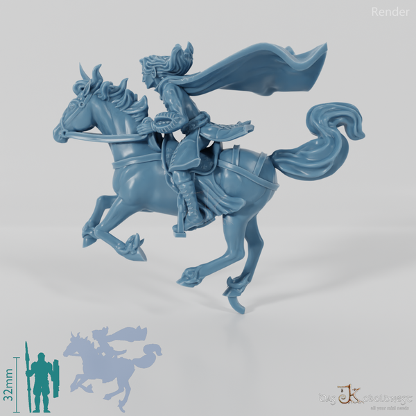 Golloccel, Elvish military leader on horseback