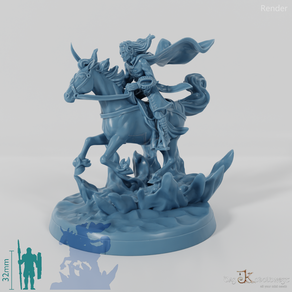 Golloccel, Elvish military leader on horseback