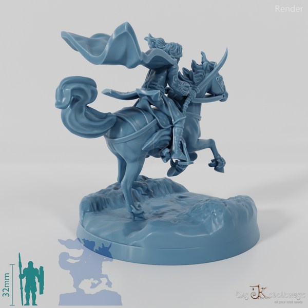 Golloccel, Elvish military leader on horseback