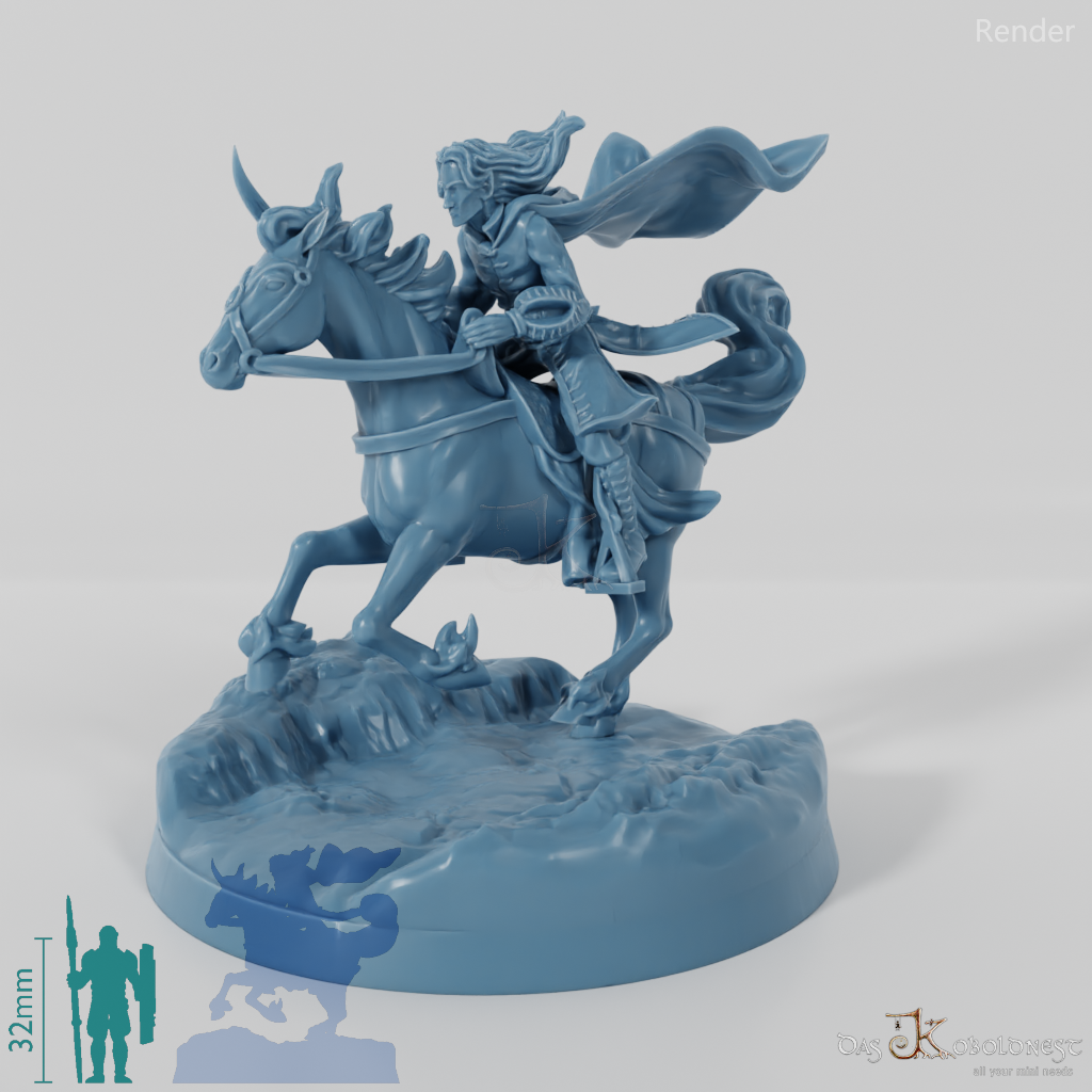 Golloccel, Elvish military leader on horseback