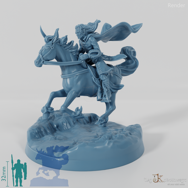 Golloccel, Elvish military leader on horseback