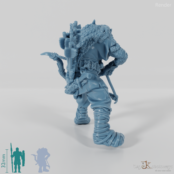 Hunter of the Mountain King with arrow drawn