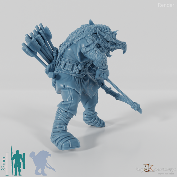 Hunter of the Mountain King with arrow drawn