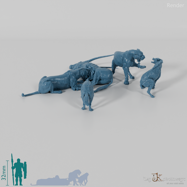 Big cats - lionesses against hyenas