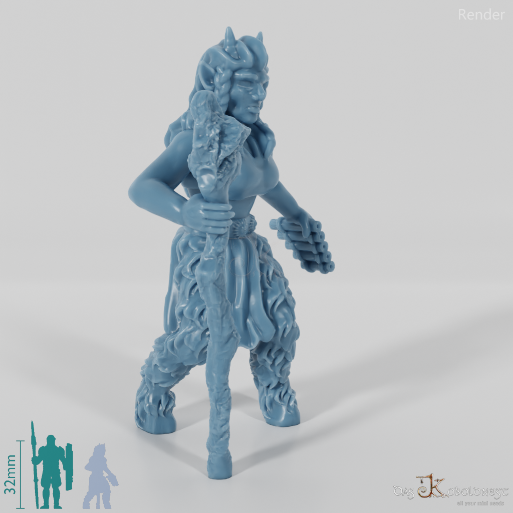 Female faun with pan flute 01
