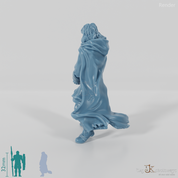 Aranglor, human ranger in fighting stance