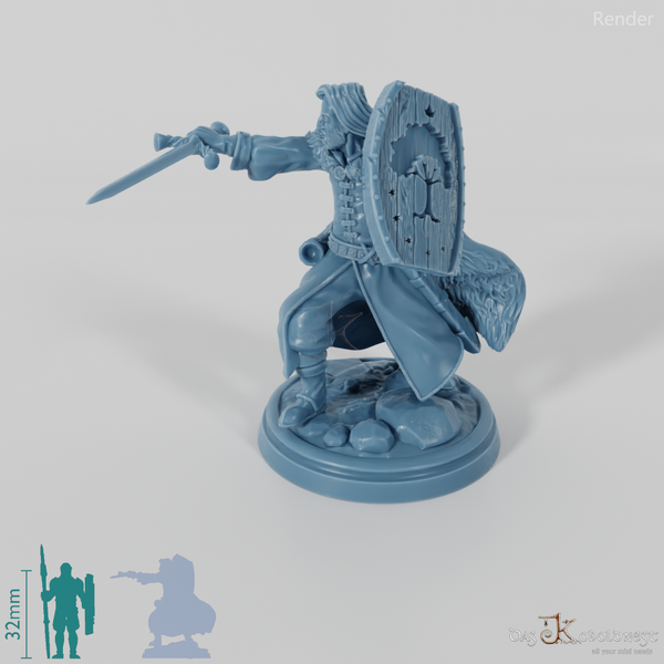 Barazan, Menschen-Krieger in Kampfhaltung