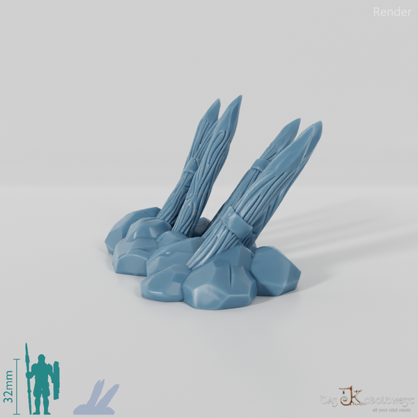 Einfache Holzbarrikade