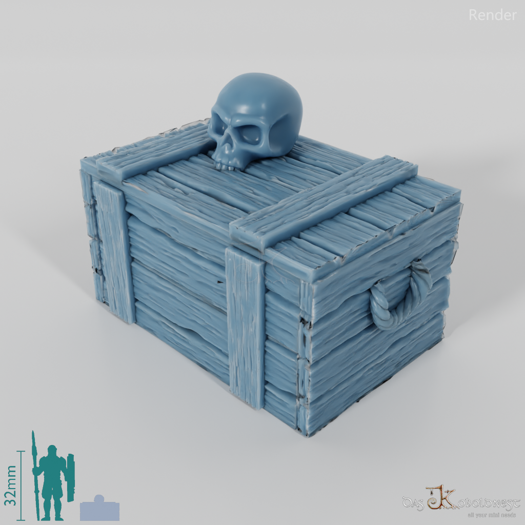 Box - Box with human skulls