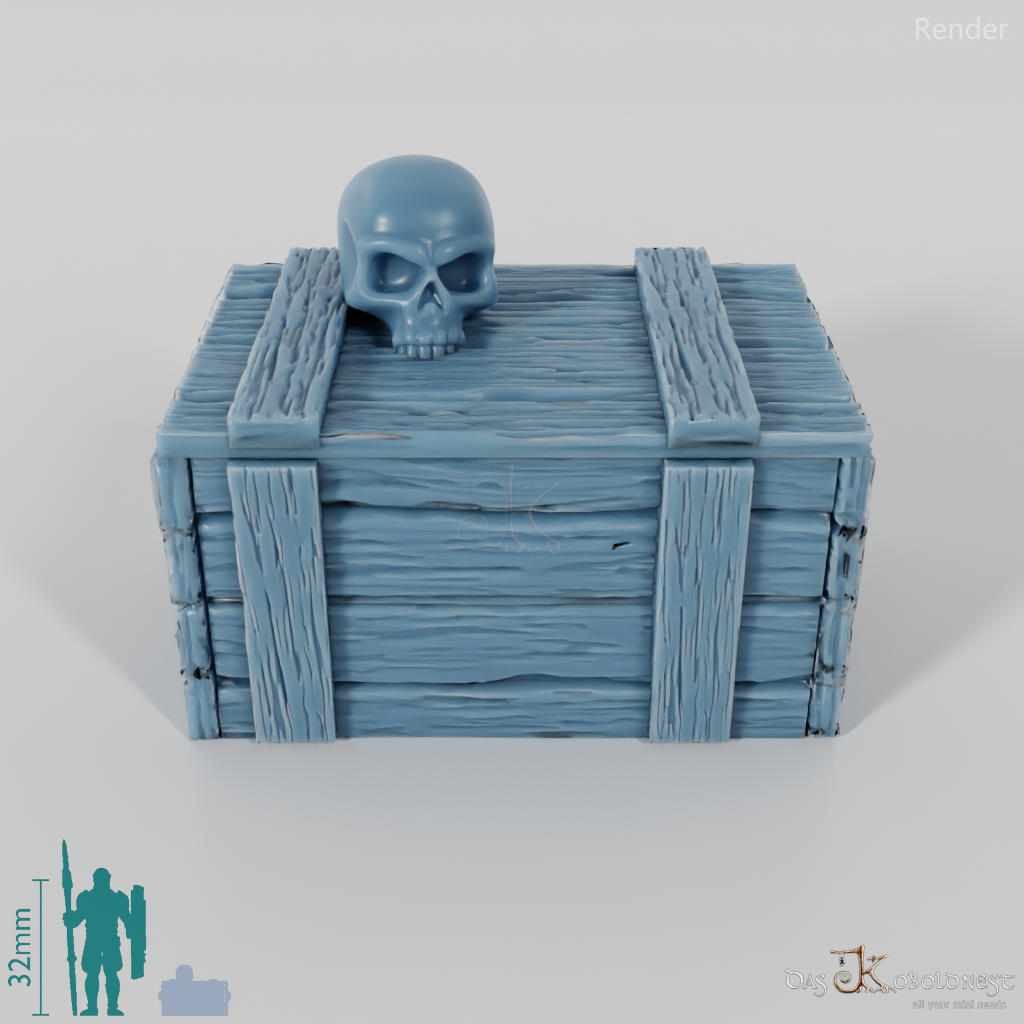 Box - Box with human skulls