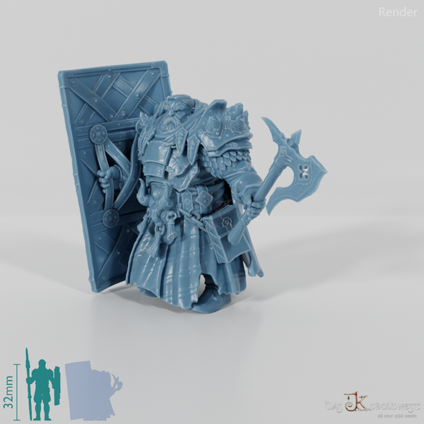 Dwarven leader with axe