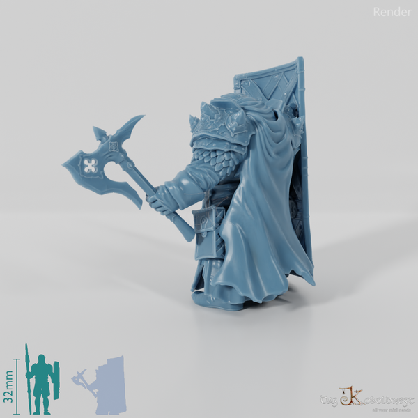 Dwarven leader with axe