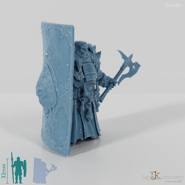 Dwarven leader with axe