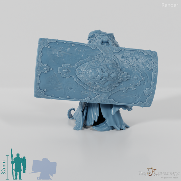 Dwarven leader with sword