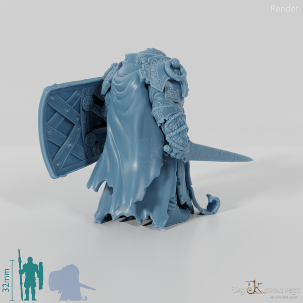 Dwarven leader with sword