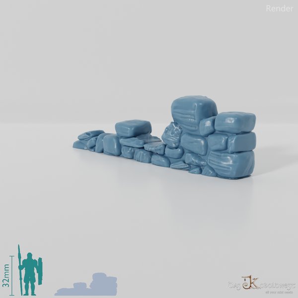 Mauer - Verfallene Natursteinmauer 03